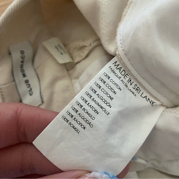 Club Monaco Cream Wide-Leg Jean Trousers - Picture 8 of 16